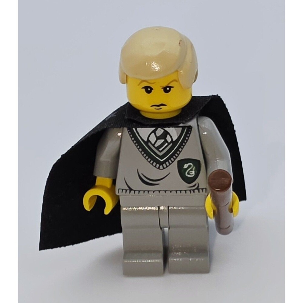LEGO Harry Potter Draco Malfoy Minifigure hp040 Vintage Slytherin Star Cape 2001